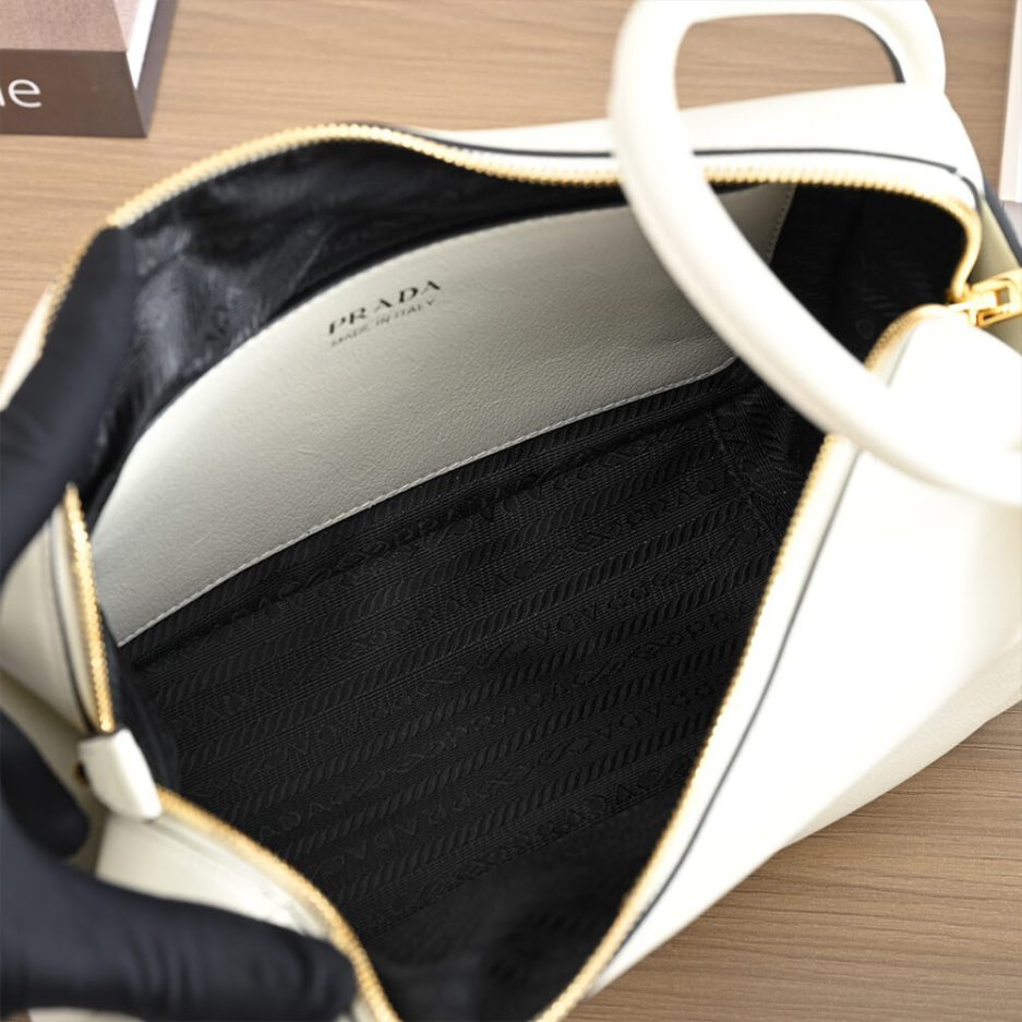 White Prada Darling leather handbag - Image 8