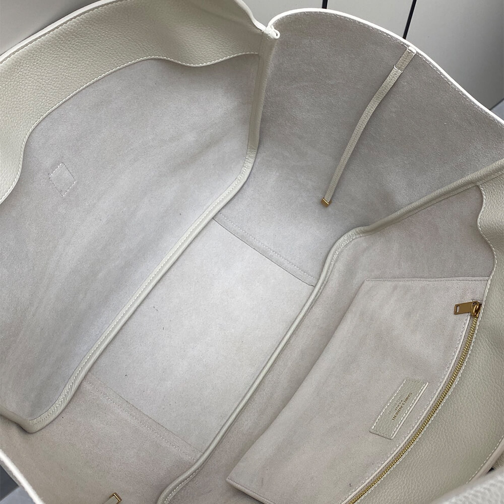 Dark Beige YSL LE 5 A 7 BEA IN GRAINED LEATHER - Image 8