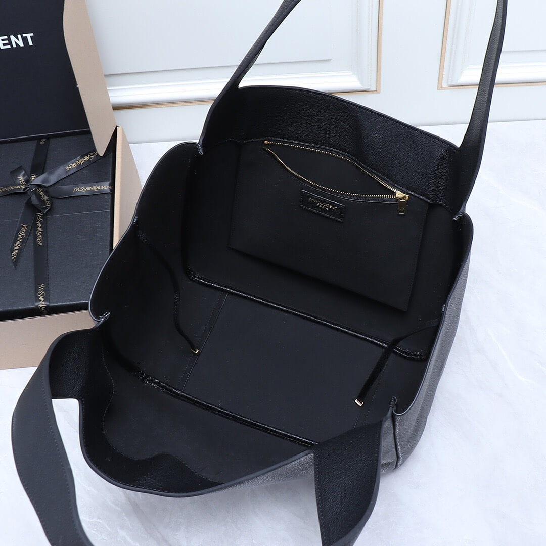 Black YSL LE 5 A 7 BEA IN GRAINED LEATHER - Image 8