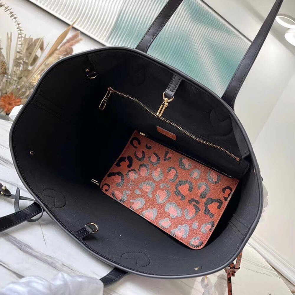 Black Louis Vuitton NEVERFULL MM - Image 8