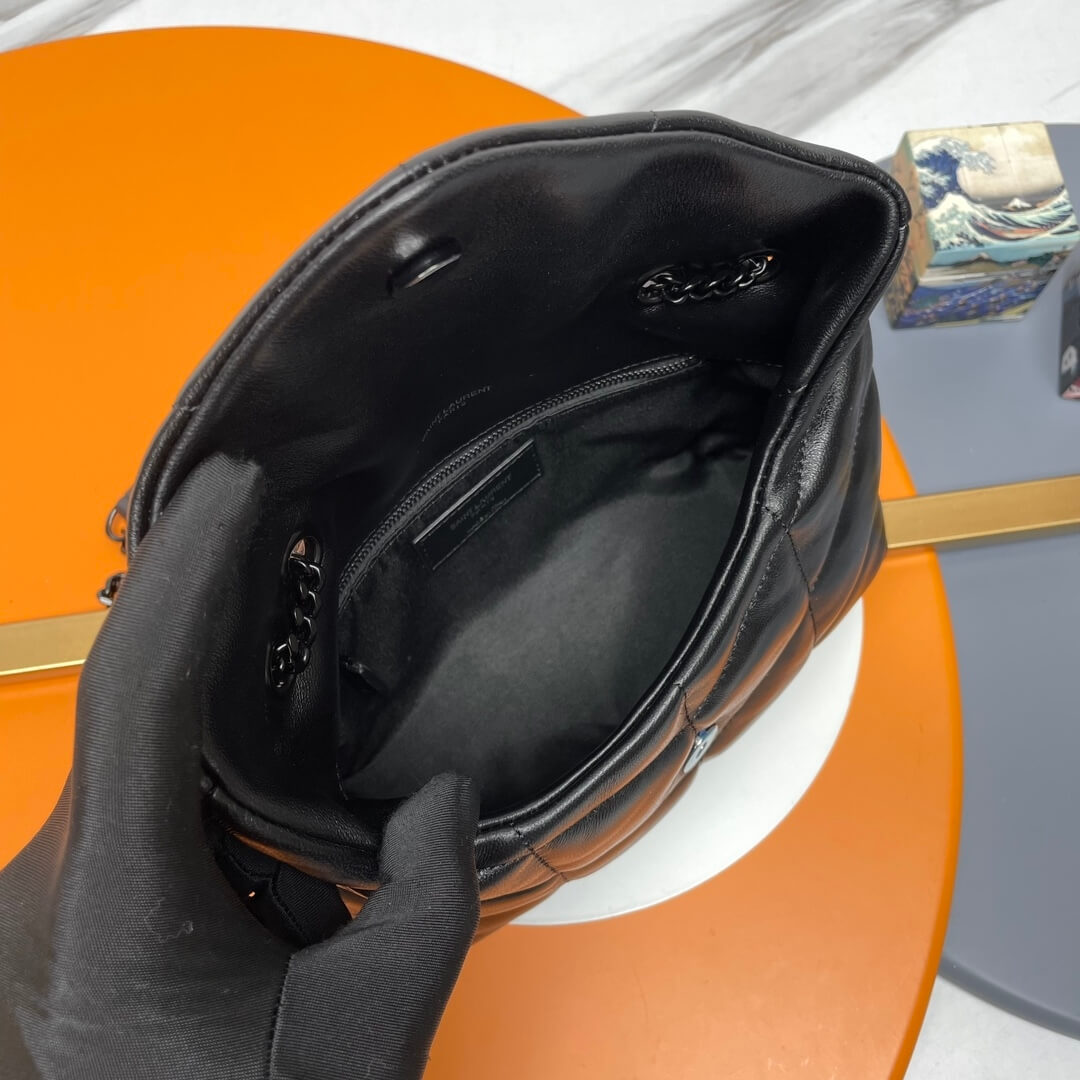 Black YSL Toy Puffer in lambskin - Image 8