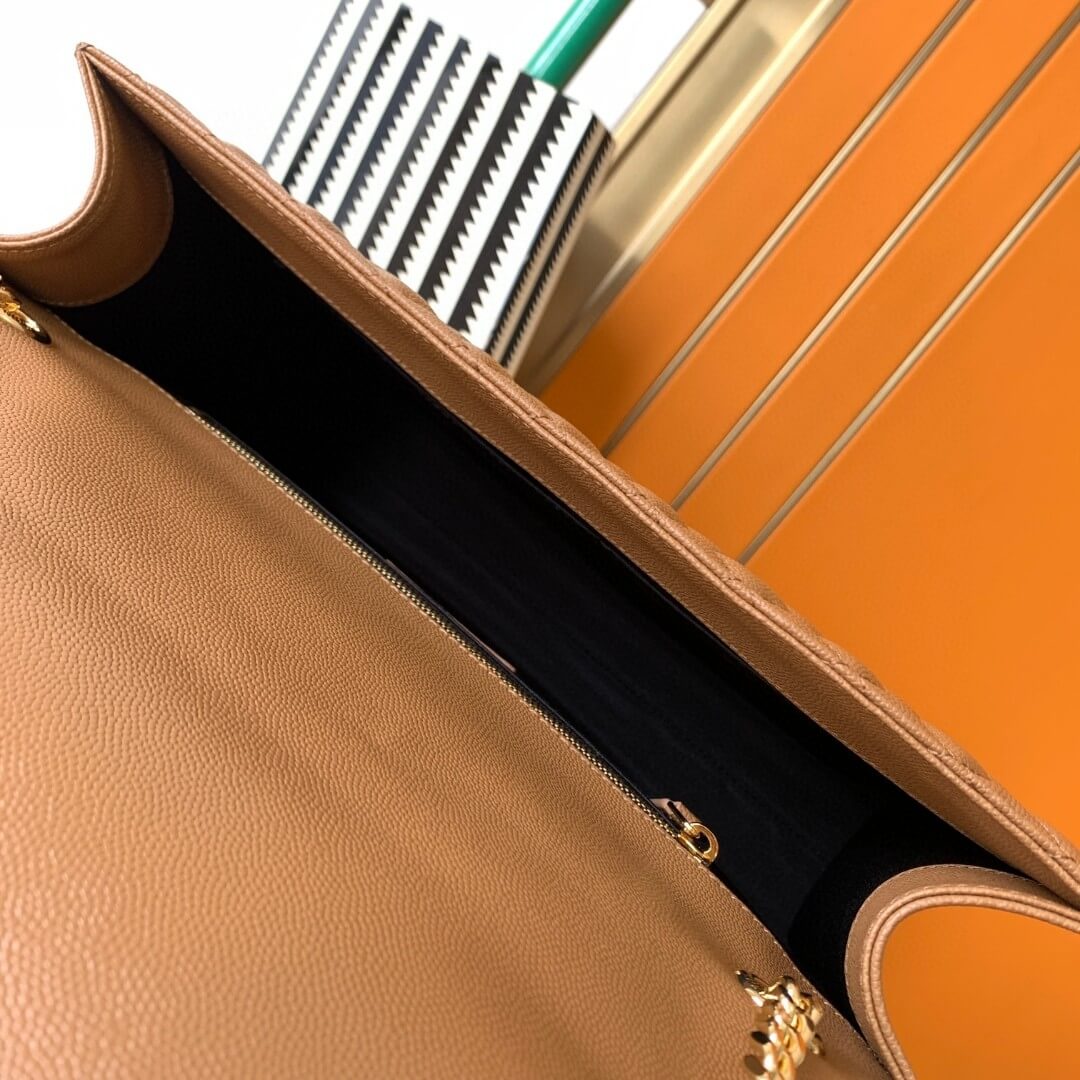 Brown YSL Large Envelope Bag - Image 8