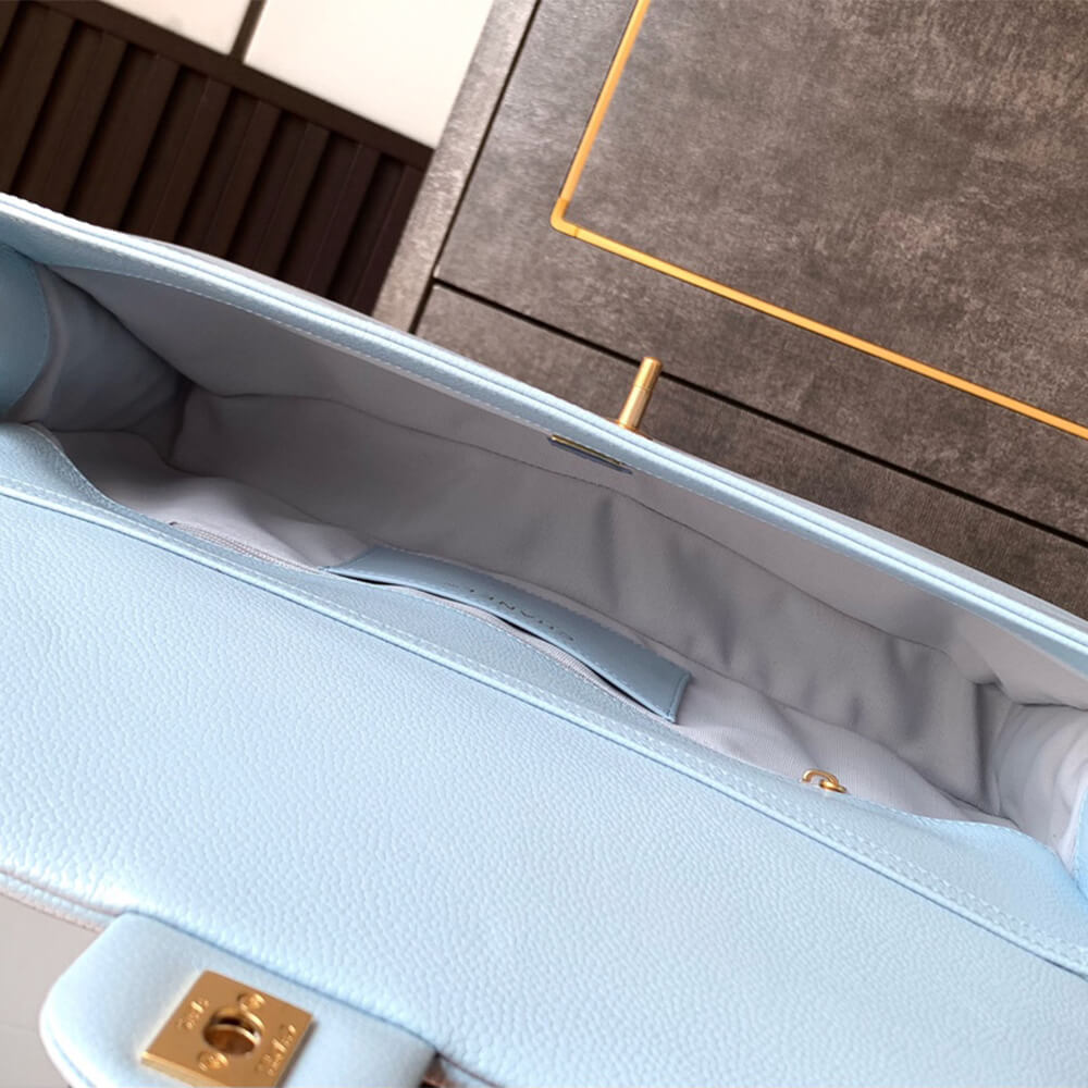 Light Blue CHANEL Long Flap Bag (Best
 grade) - Image 8