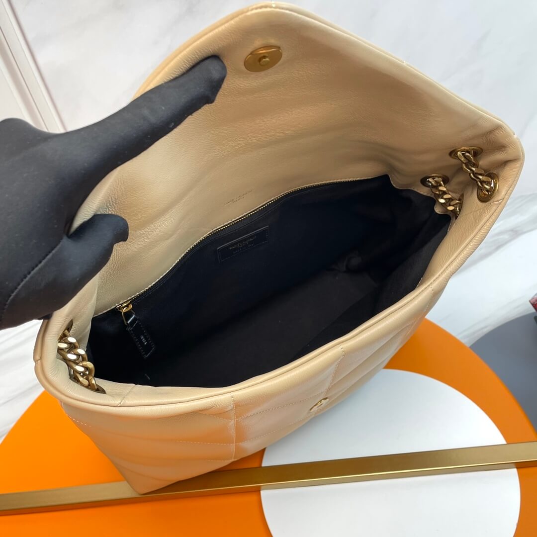 Beige YSL PUFFER MEDIUM in Nappa leather - Image 8