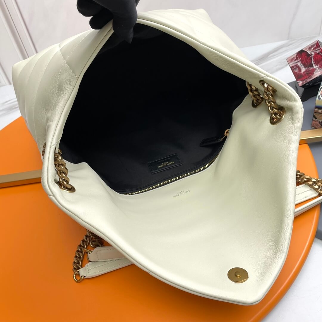 White YSL PUFFER MEDIUM in Nappa leather - Image 8