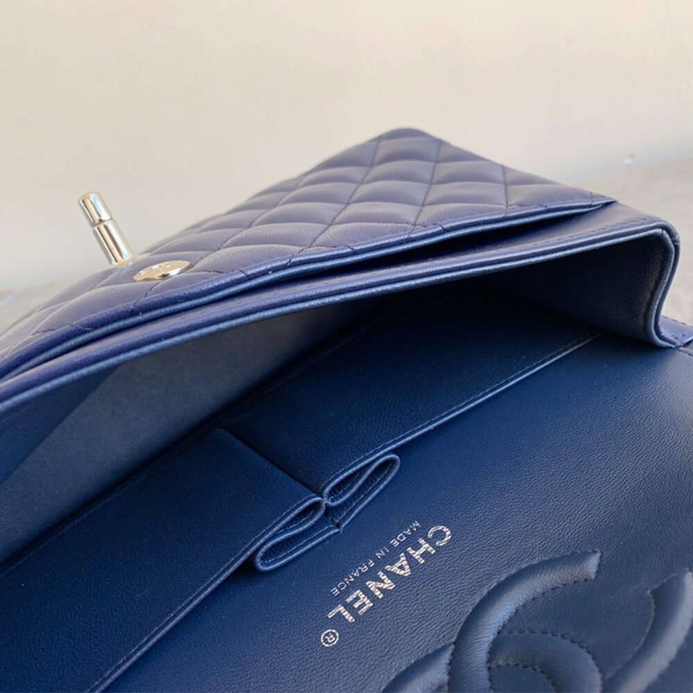 Dark Blue CHANEL CLASSIC 11.12 HANDBAG (Best
 grade) - Image 8