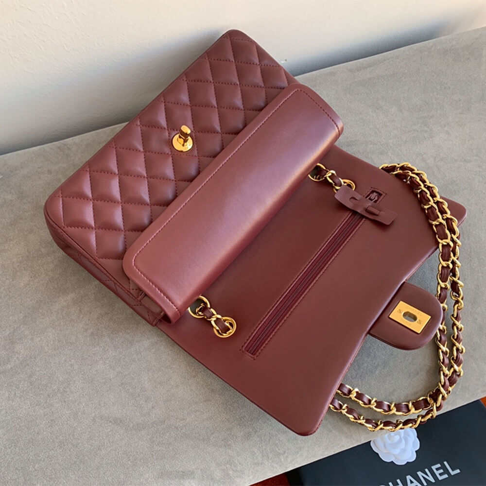 Burgundy CHANEL CLASSIC 11.12 HANDBAG (Best
grade) - Image 8
