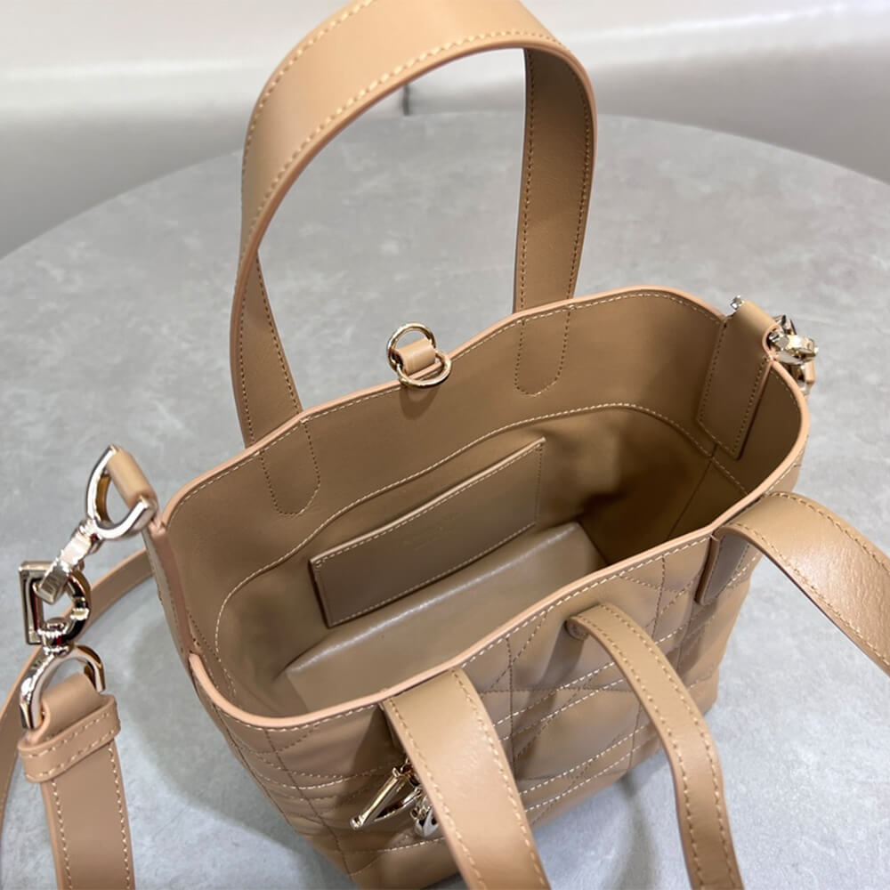 Leather Small Dior Toujours Vertical Tote Bag - Image 8