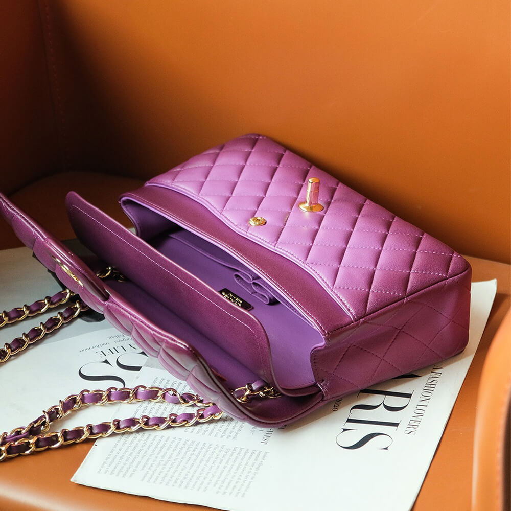 Purple CHANEL CLASSIC 11.12 HANDBAG (Best
 grade) - Image 8