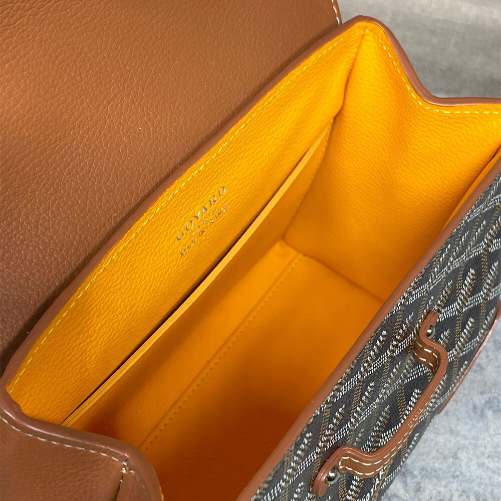 Black & Tan Goyard Saigon Souple Mini Bag - Image 8