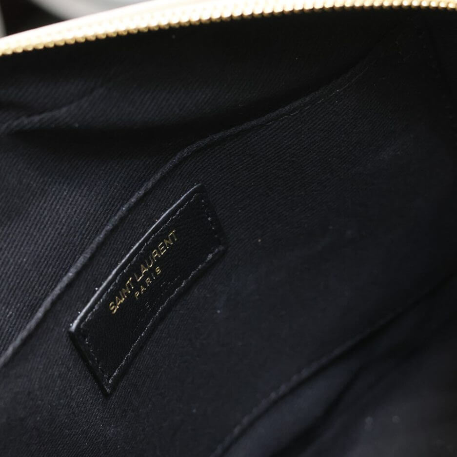 White YSL LOU CAMERA BAG IN QUILTED LEATHER - Image 8