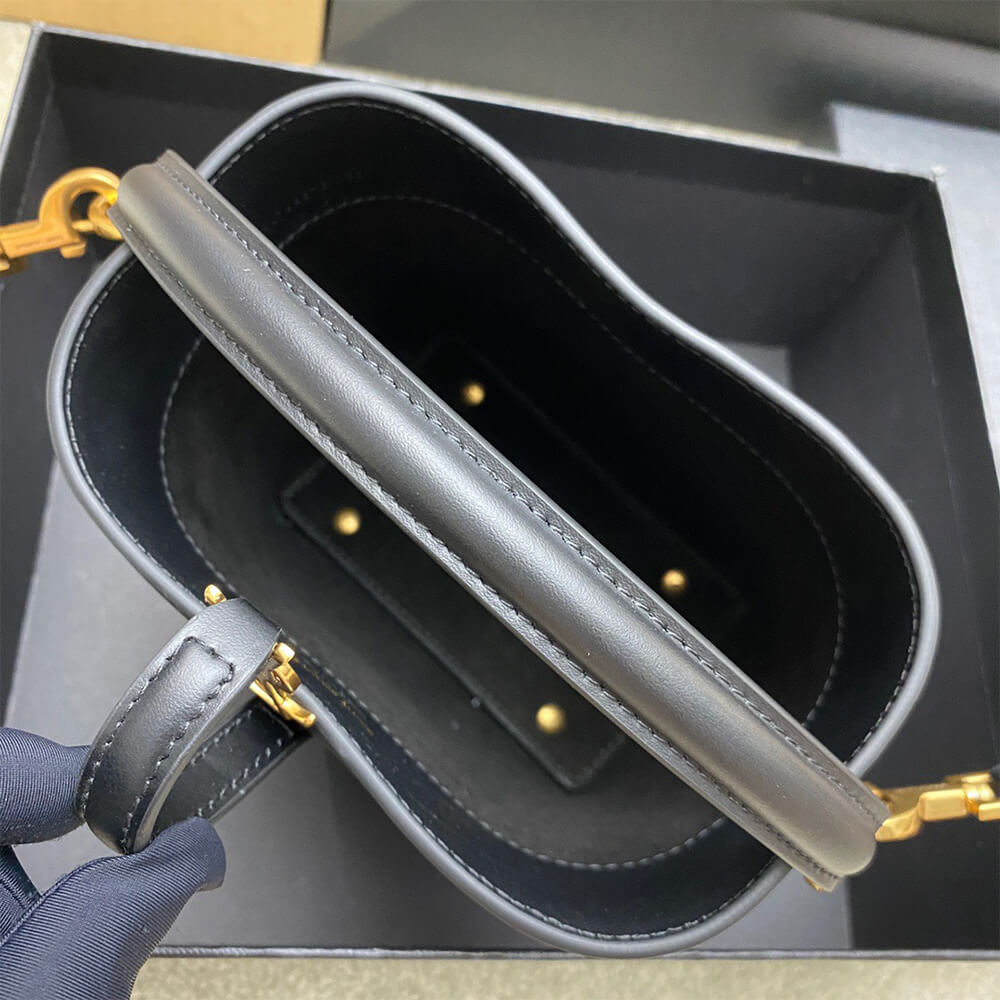 BLACK YSL LE 37 mini in shiny leather - Image 8