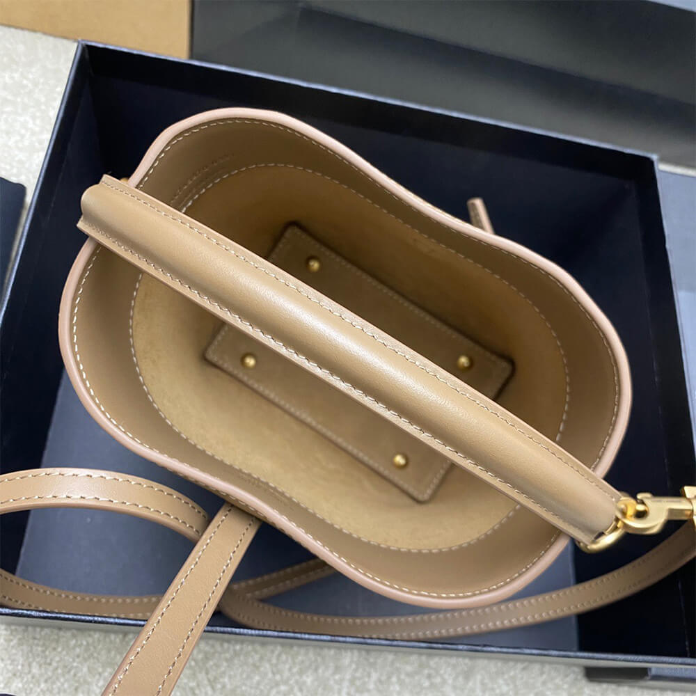 Dark beige YSL LE 37 mini in shiny leather - Image 8