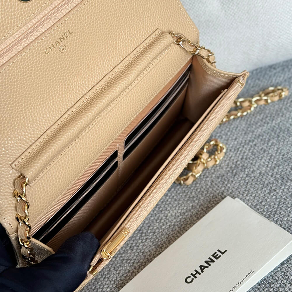 Apricot Chanel classic chain wallet - Image 8