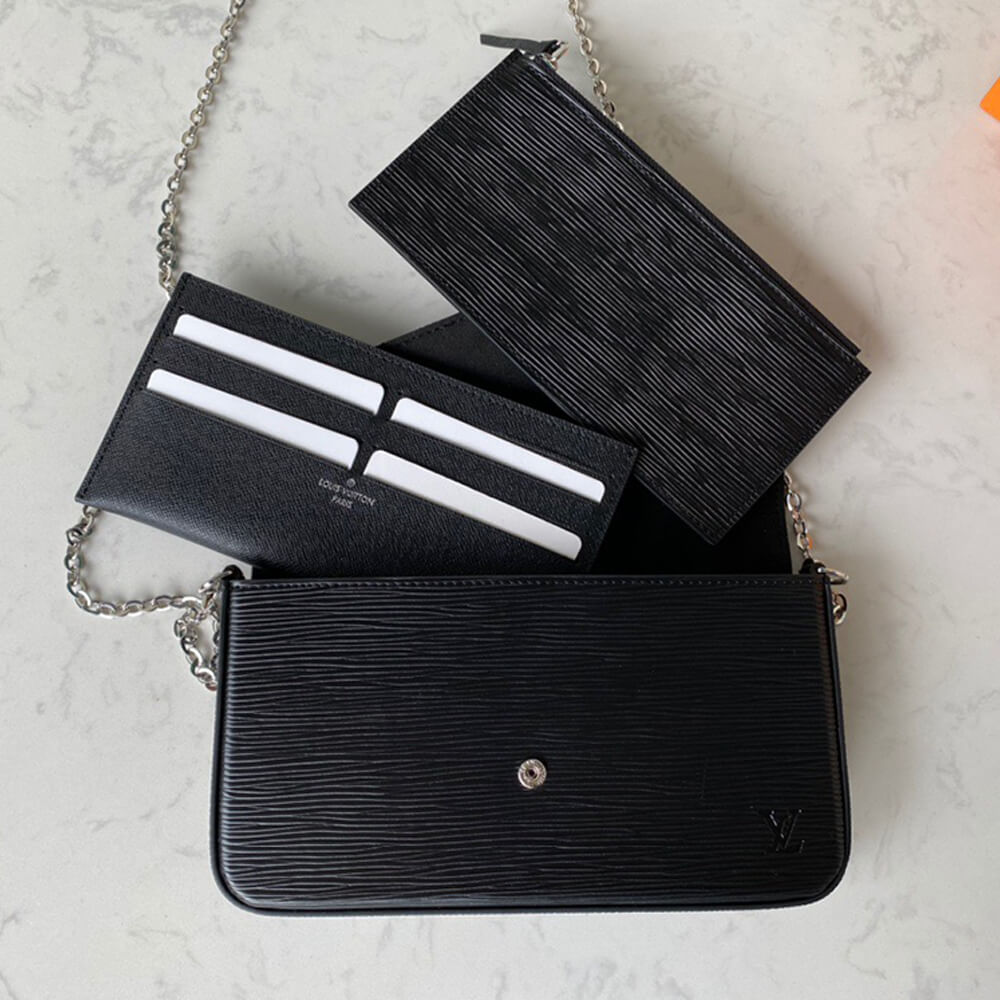 Black Louis Vuitton FELICIE POCHETTE - Image 8