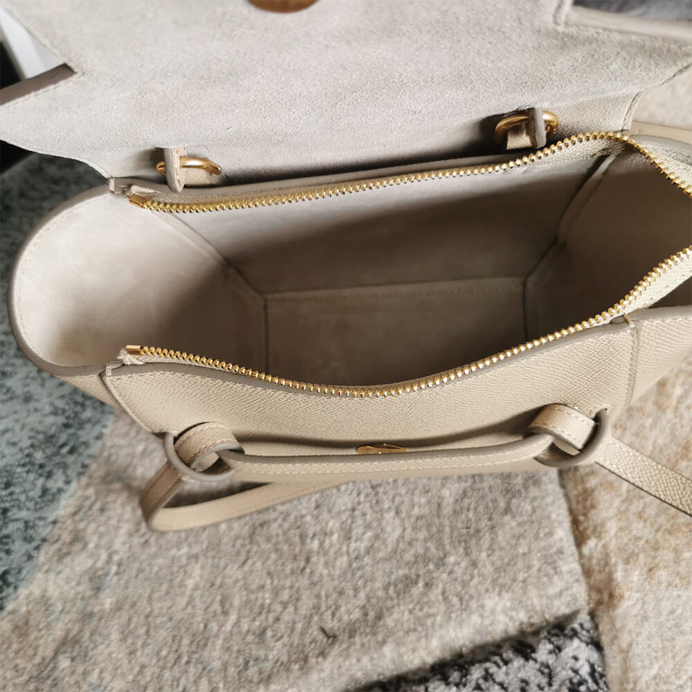 Cream CELINE NANO BELT BAG - Image 8