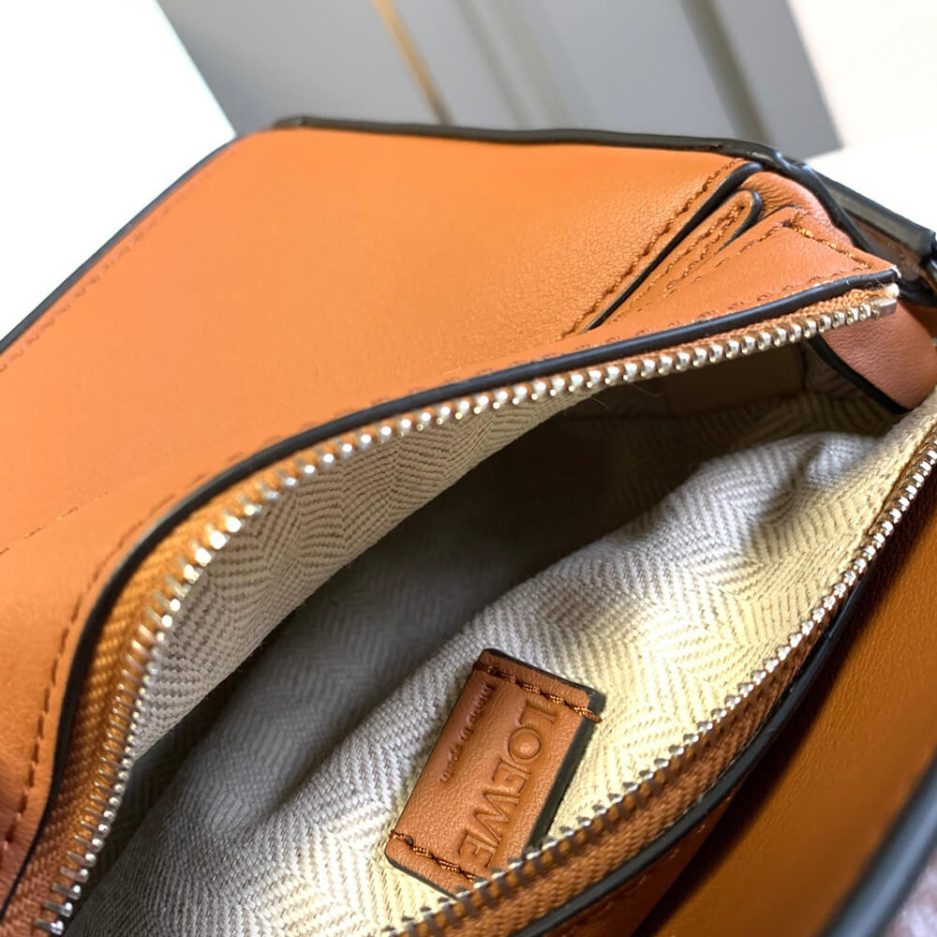 Tan LOEWE Mini Puzzle bag in classic calfskin - Image 8