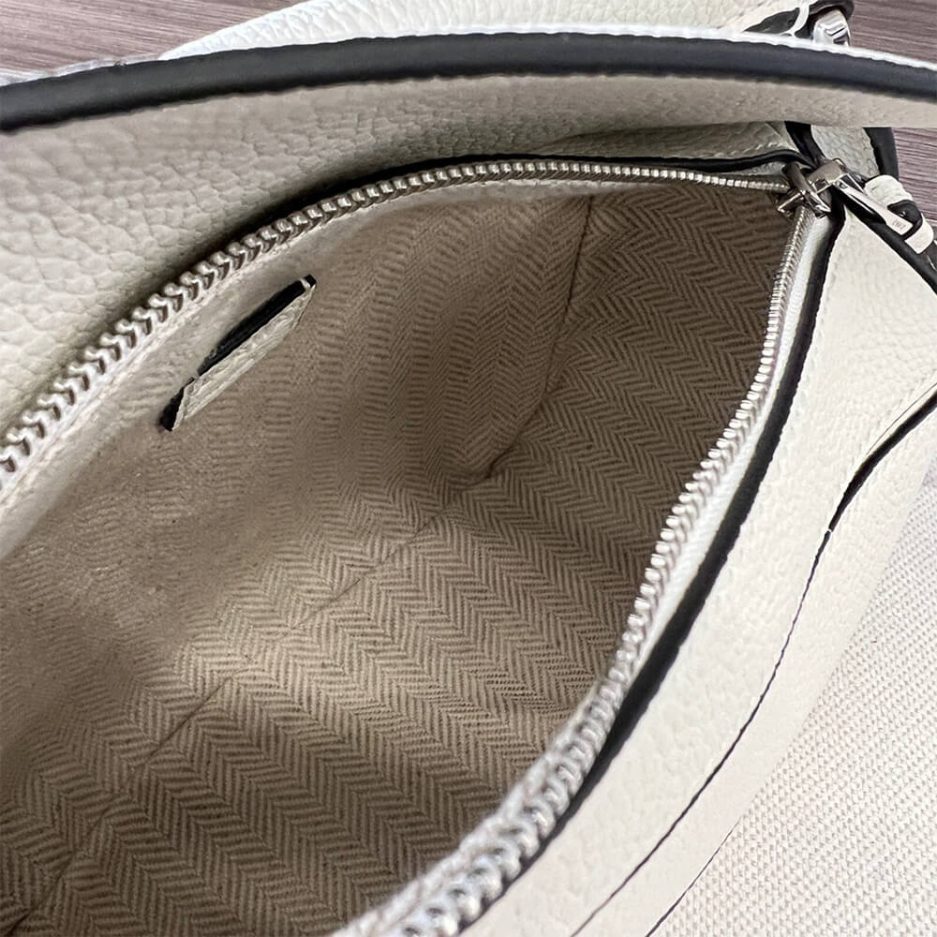 White LOEWE Mini Puzzle bag in classic calfskin - Image 8