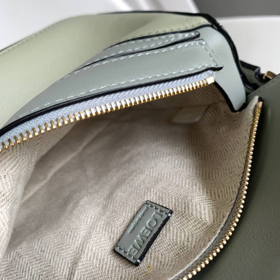 Marble Green LOEWE Mini Puzzle bag in classic calfskin - Image 8