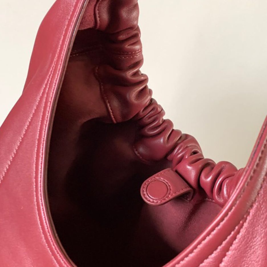 Burgundy Loewe Medium Squeeze bag in nappa lambskin - Image 8