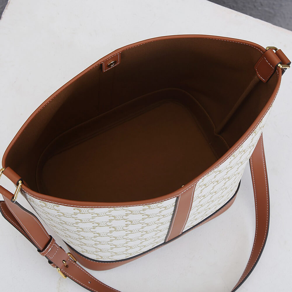 White CELINE MEDIUM BUCKET - Image 8