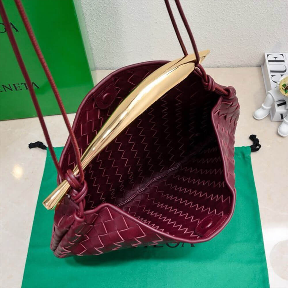 Burgundy Bottega Veneta Medium Sardine Handbag - Image 8