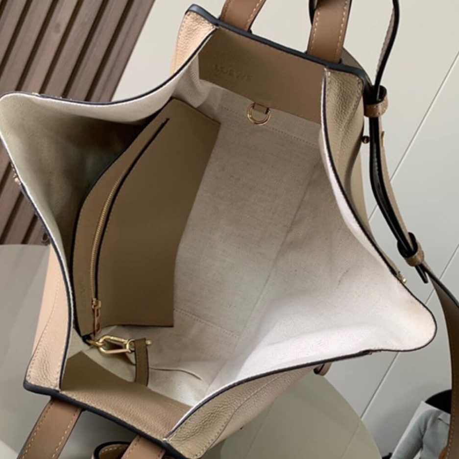 Gold Loewe Small Hammock bag in soft grained calfskin - Image 8