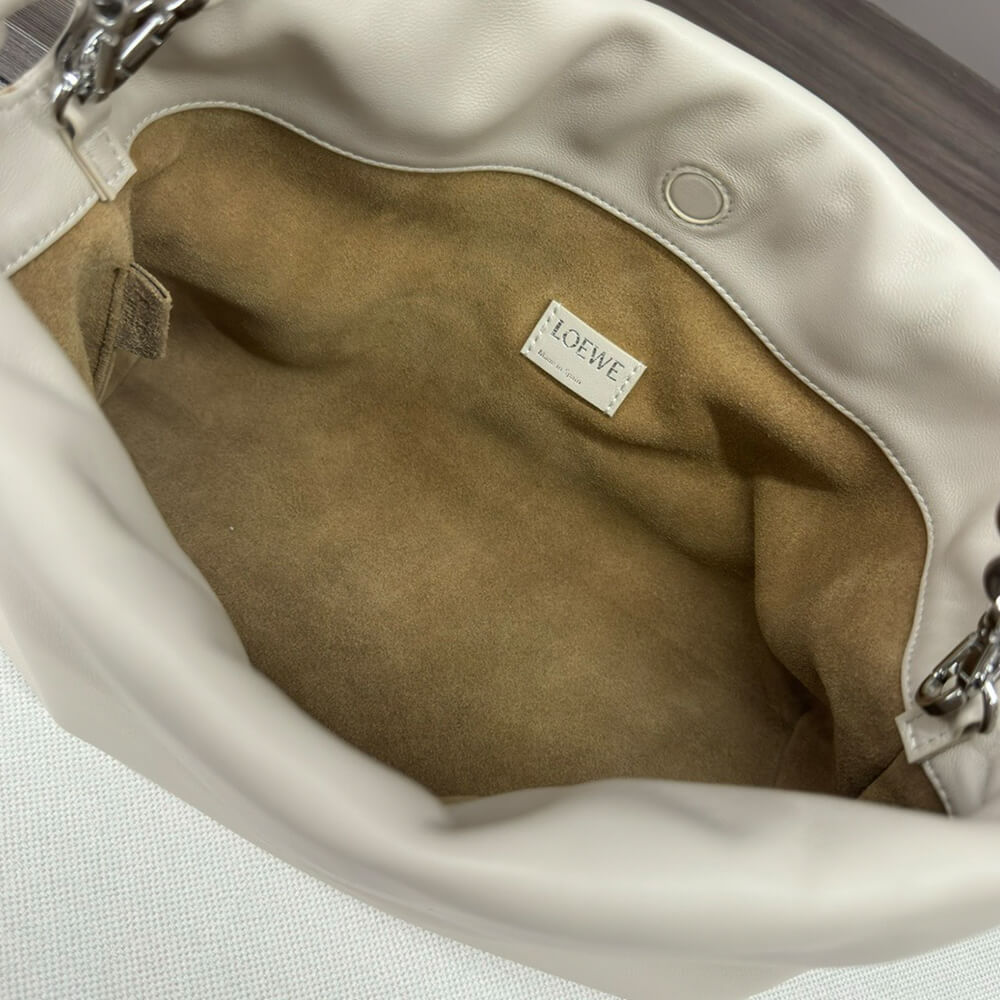 Sea Salt Loewe Medium Flamenco purse in mellow nappa lambskin - Image 8