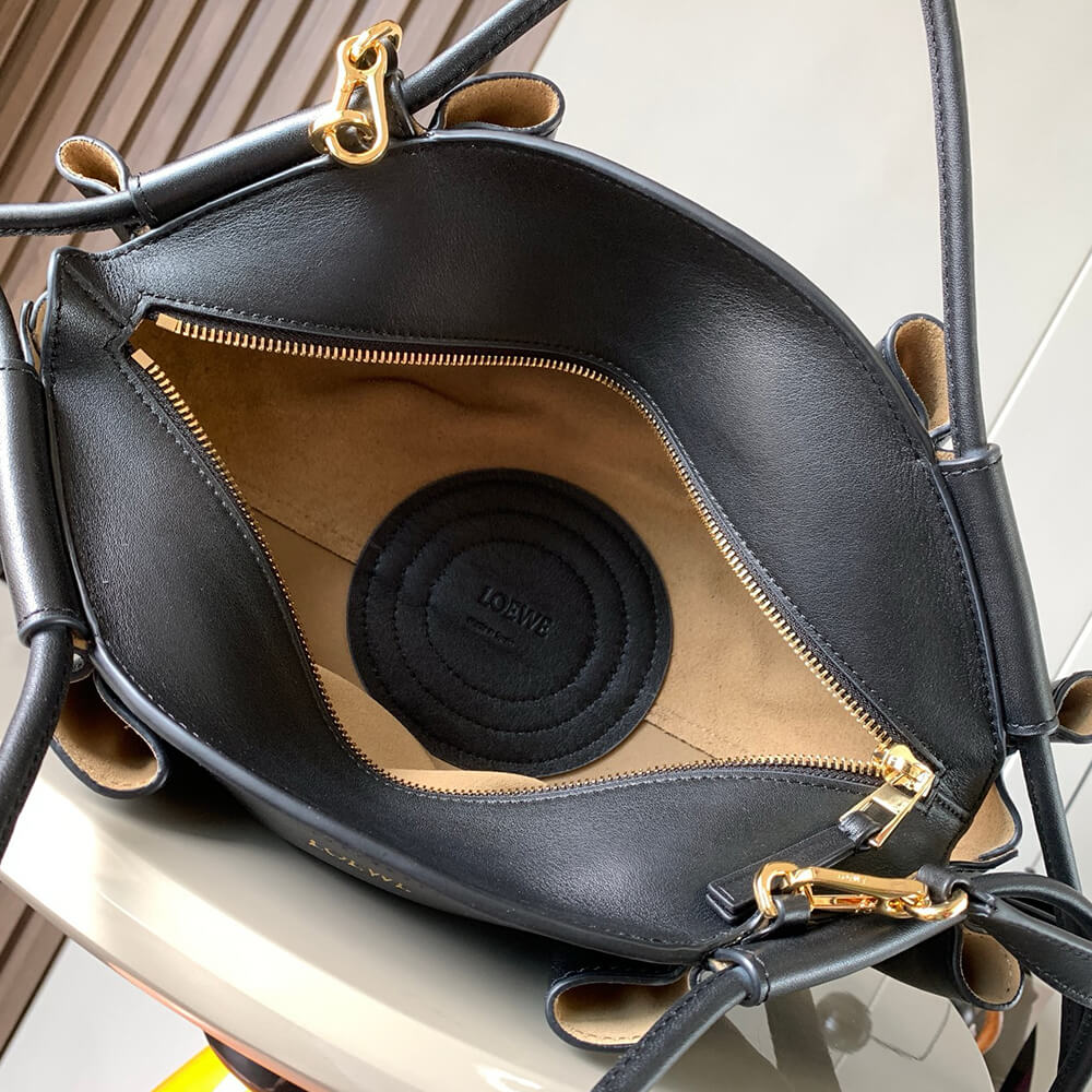 Black Loewe Small Paseo bag in shiny nappa calfskin (Best
 grade) - Image 8