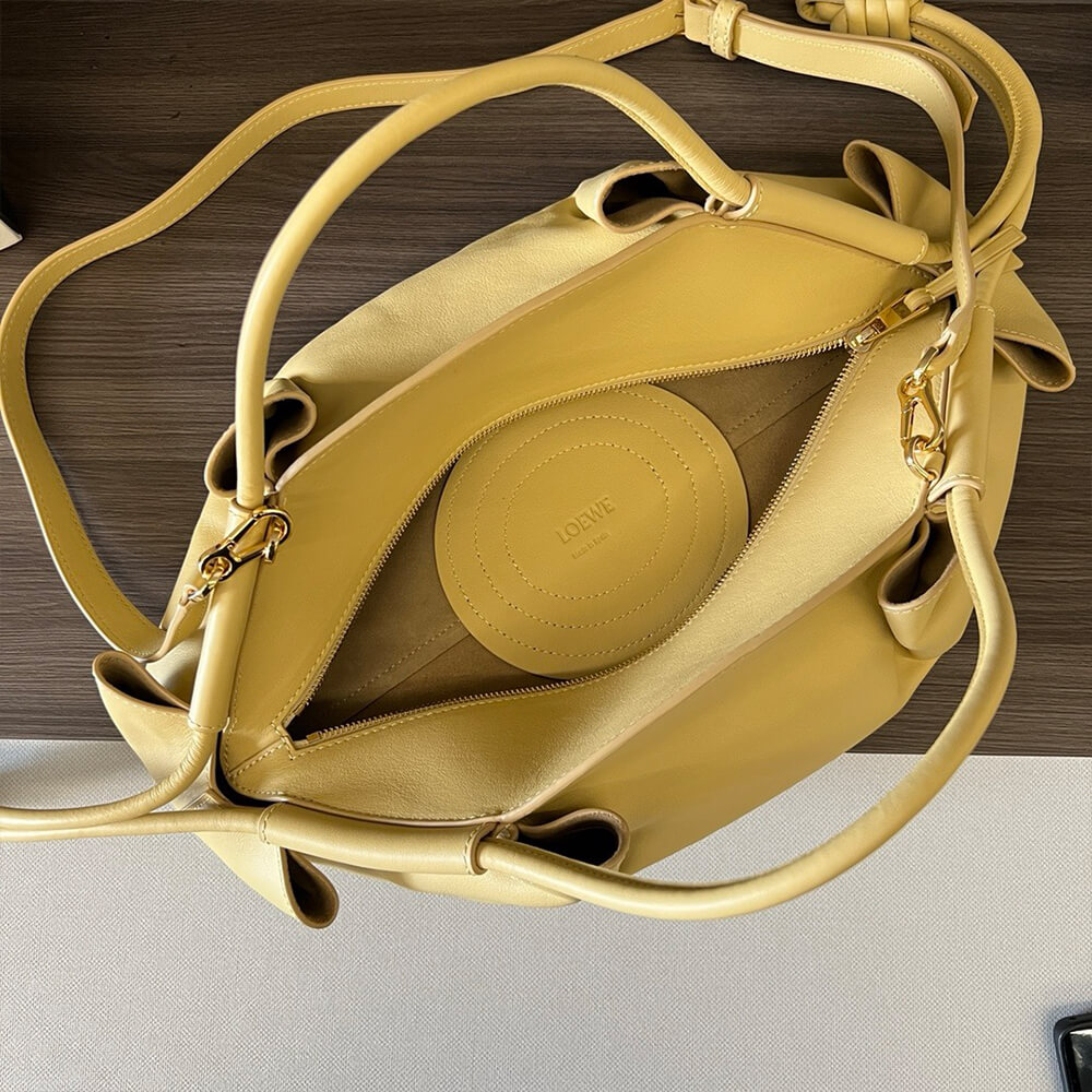 Yellow Loewe Small Paseo bag in shiny nappa calfskin (Best
 grade) - Image 8