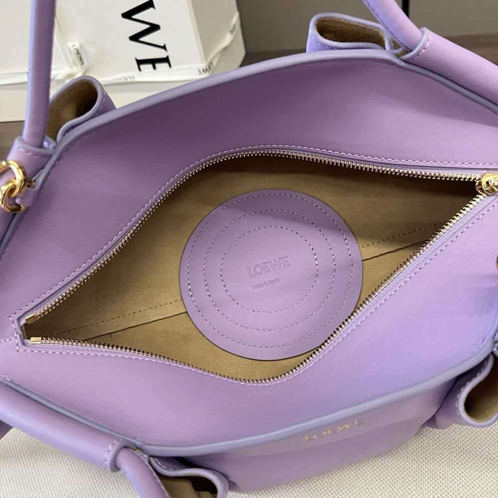 Purple Loewe Small Paseo bag in shiny nappa calfskin (Best
 grade) - Image 8