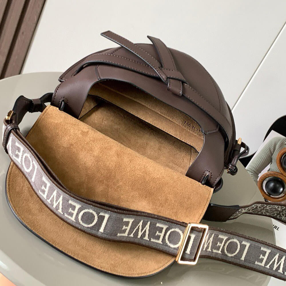 Loewe Small Gate bag in soft calfskin and jacquard - Image 8