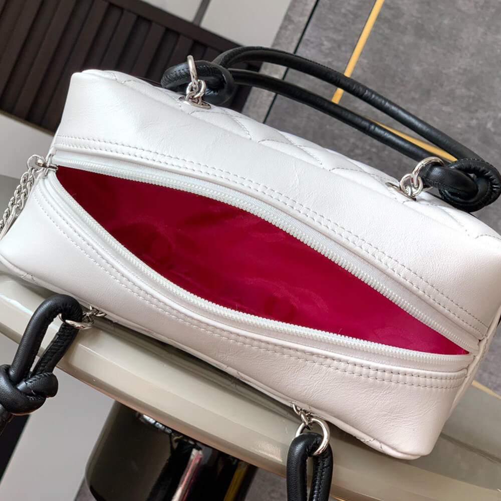 White & Black Chanel Mini Cambon Line Tote (Best
 grade) - Image 8