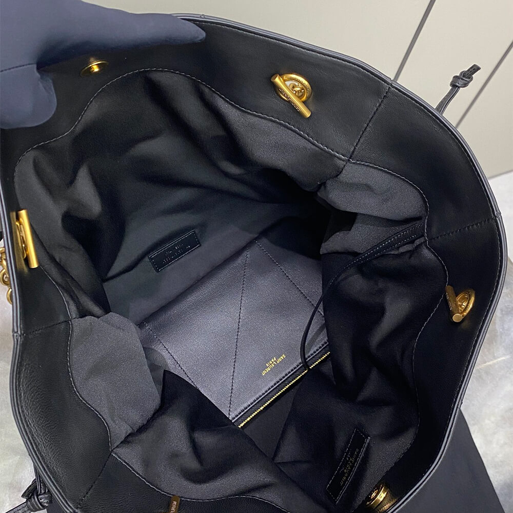 Black YSL JAMIE SHOPPING BAG in lambskin - Image 8