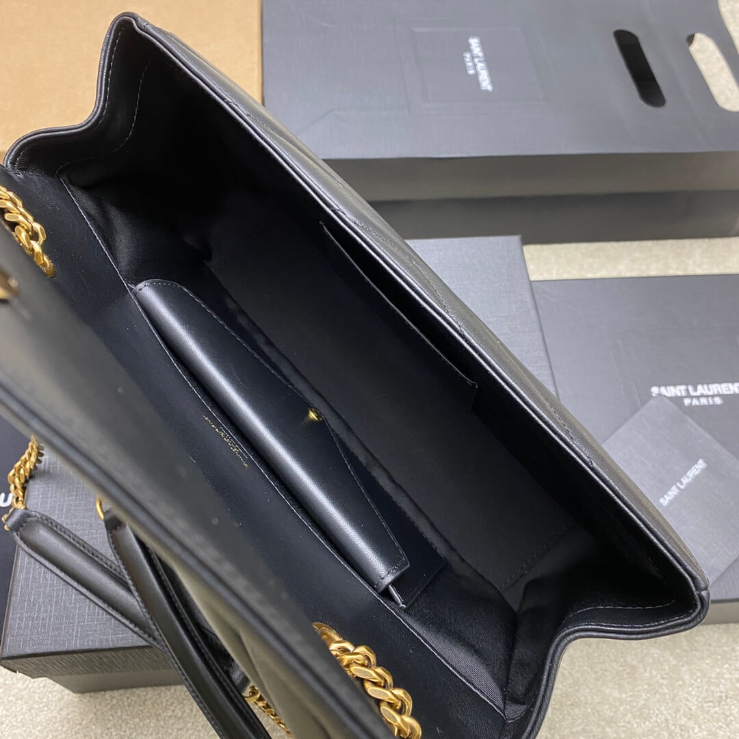 Black YSL LOULOU medium in MATELASSE lambskin - Image 8