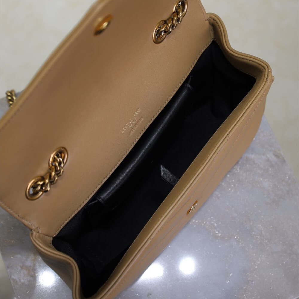 Beige YSL LOULOU small in MATELASSE lambskin - Image 8