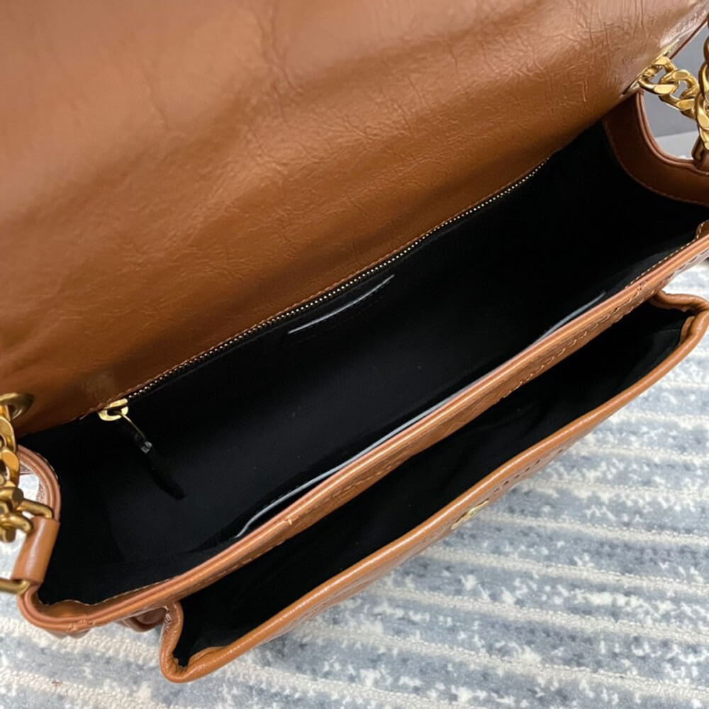 SAINT LAURENT NIKI MEDIUM IN CRINKLED VINTAGE LEATHER - Image 8