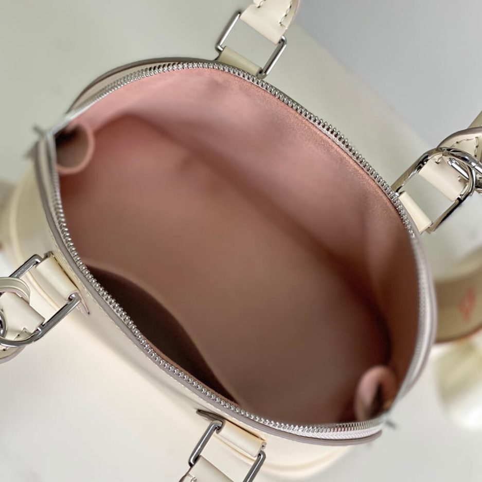 Quartz White LV Alma BB Bag - Image 8