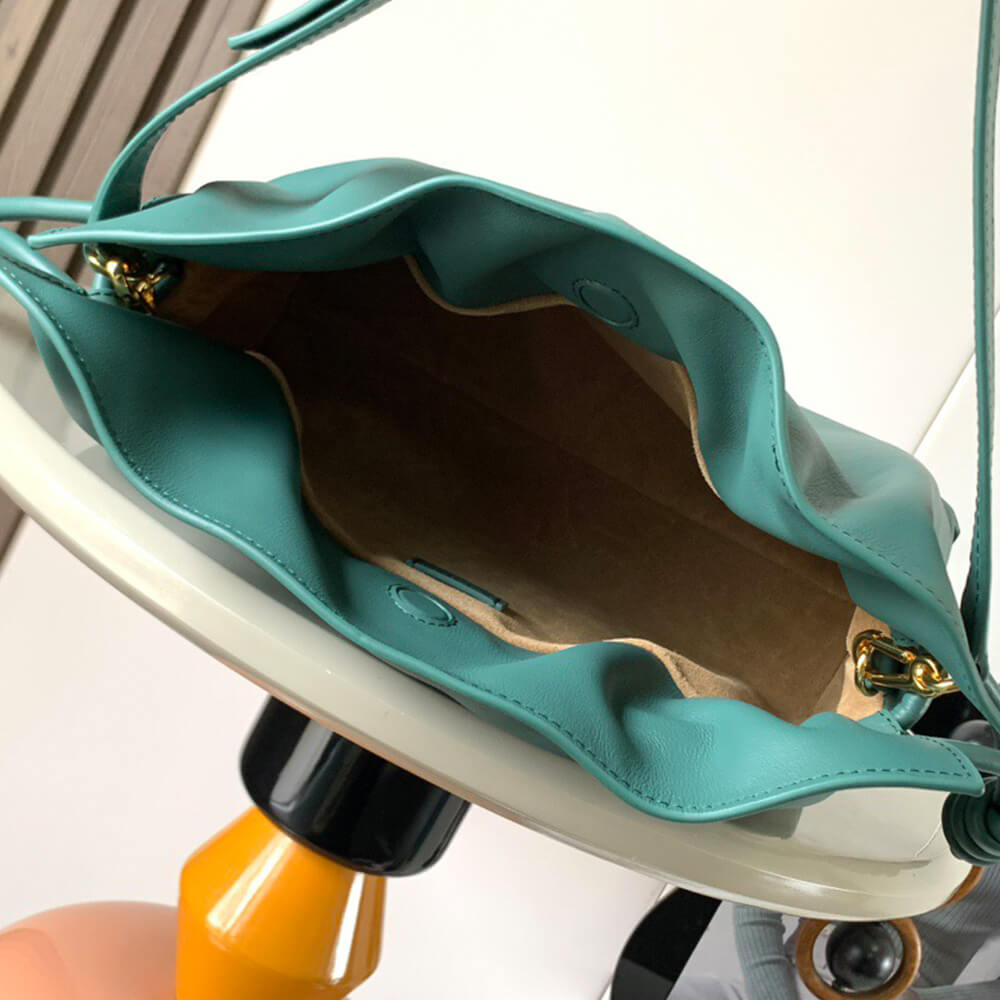 Vetiver LOEWE Medium Flamenco clutch in nappa calfskin (Best
 GRADE) - Image 8