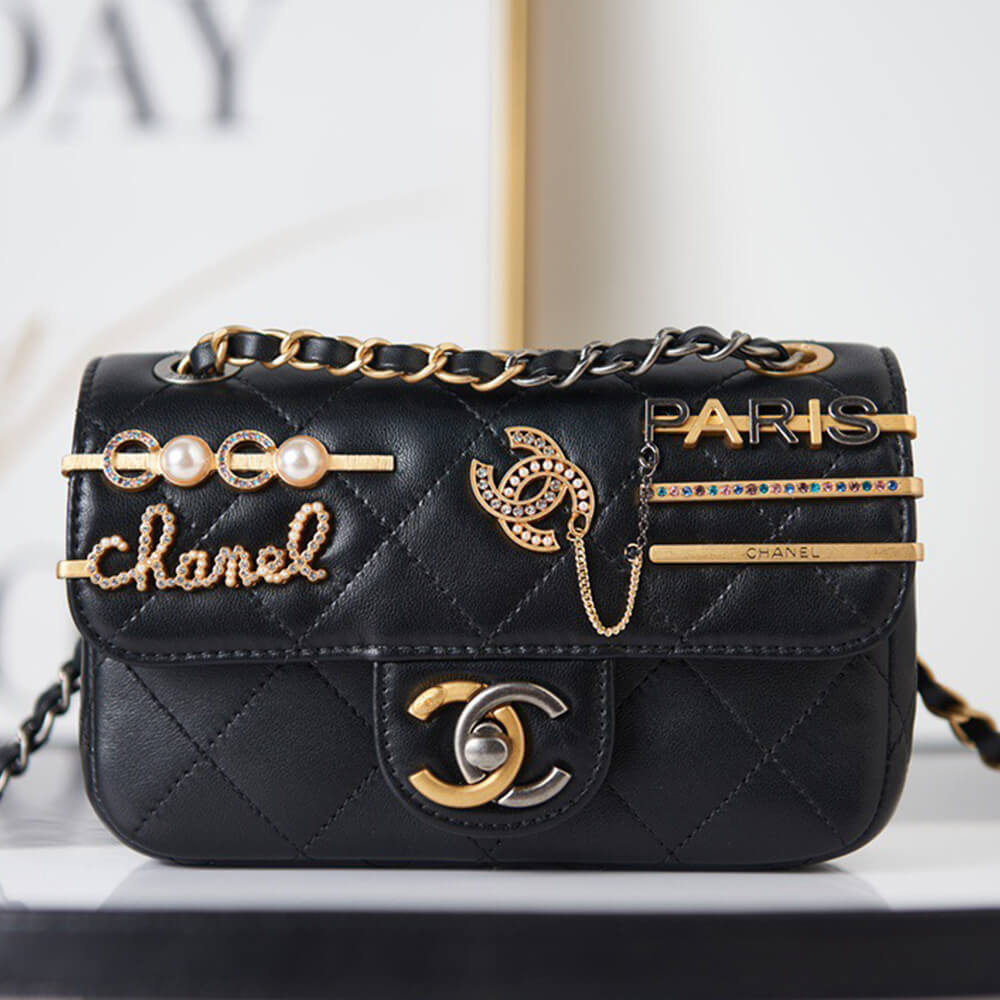 Black MINI FLAP BAG - Image 8