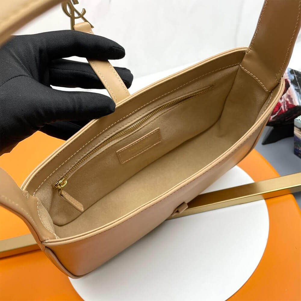 GREYISH BROWN YSL LE 5 A 7 bag in smooth leather - Image 8