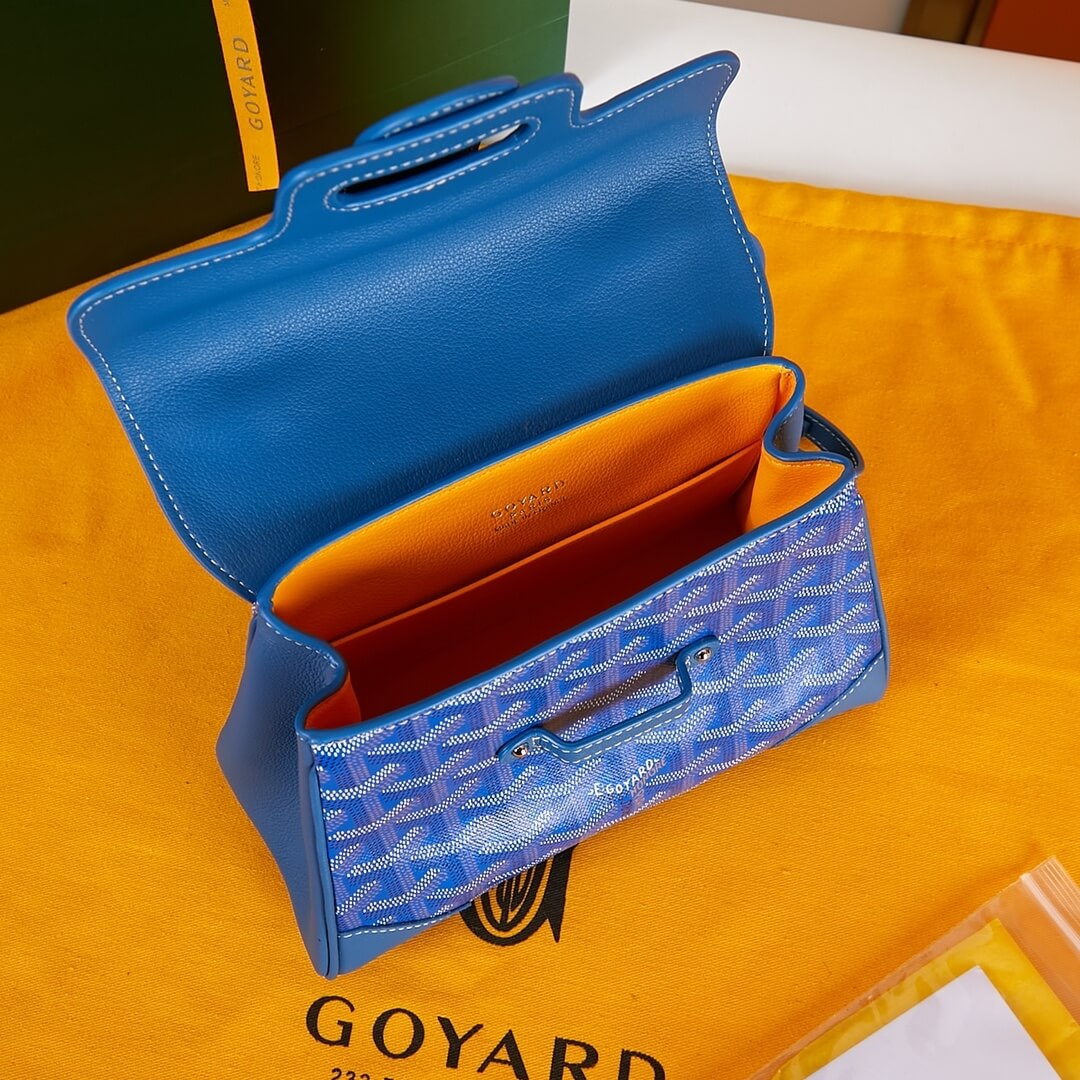 Sky Blue Goyard Saigon Souple Mini Bag - Image 8