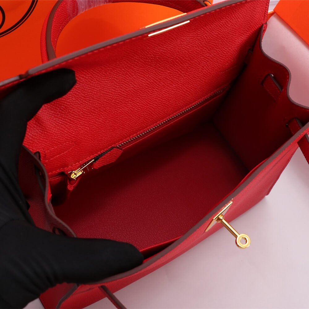 Deep Red Hermes Kelly 25 - Image 8