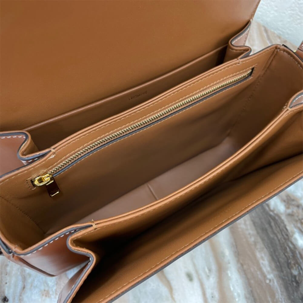 Brown CELINE CLASSIQUE TRIOMPHE BAG IN CALFSKIN - Image 8