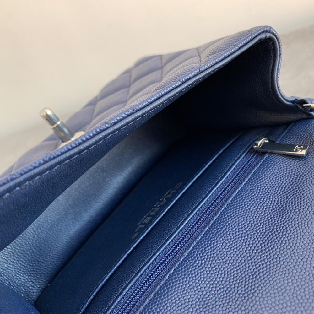 Blue Chanel MINI FLAP BAG (Best
 grade) - Image 8