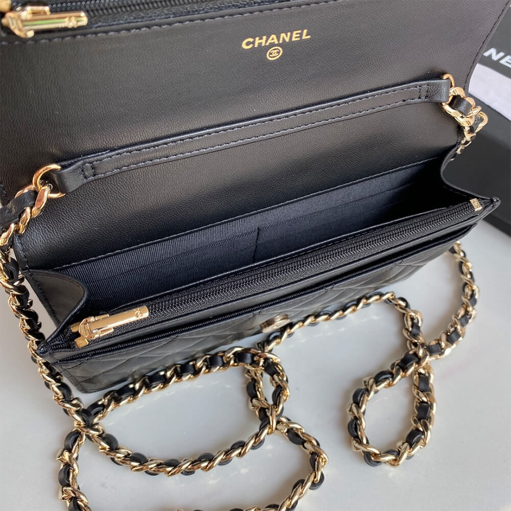Black CHANEL Wallet on Chain - Image 8