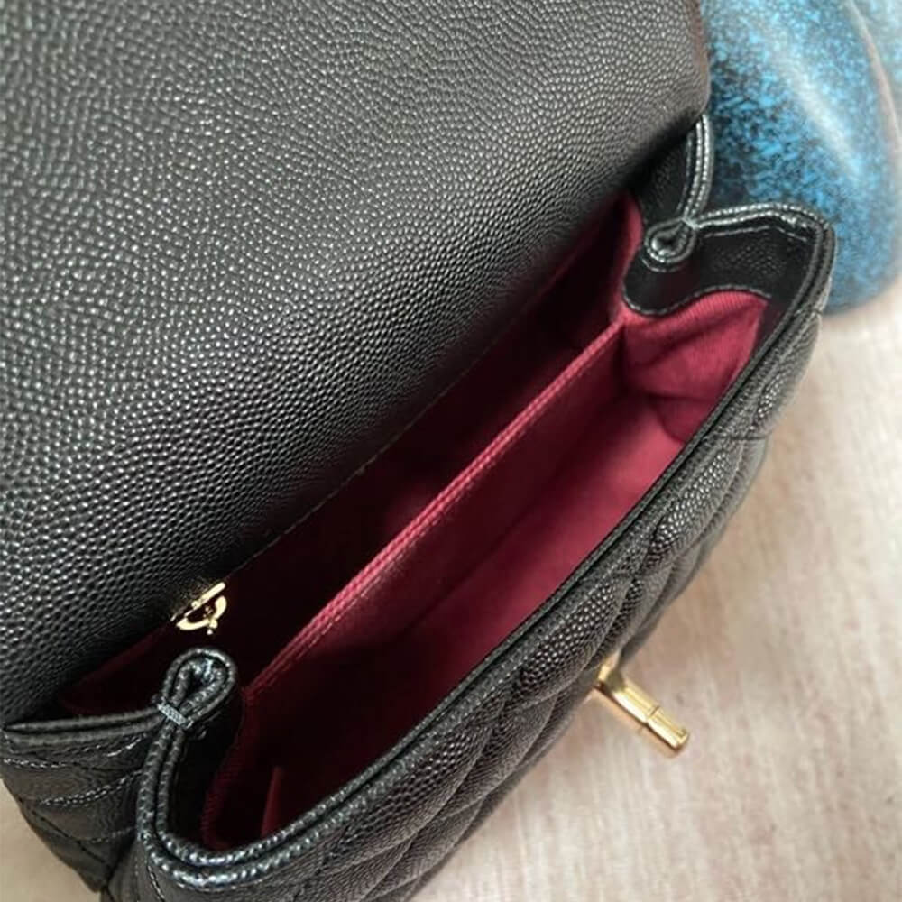 Black Chanel Coco handle flap shoulder bag Mini - Image 8