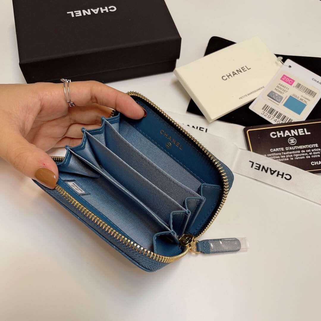 Chanel Classic Zipper Coin Wallet - Image 7