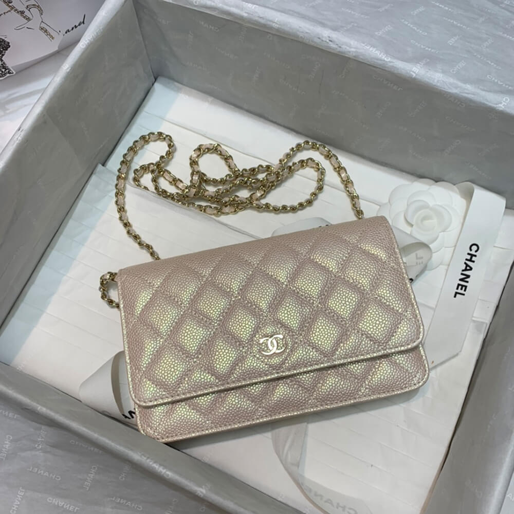 White CHANEL Wallet On Chain - Image 8