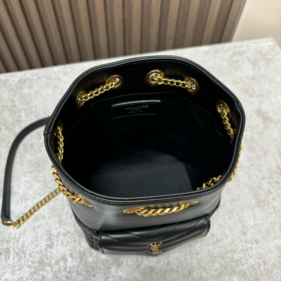 YSL Joe quilted lambskin mini bucket bag - Image 8